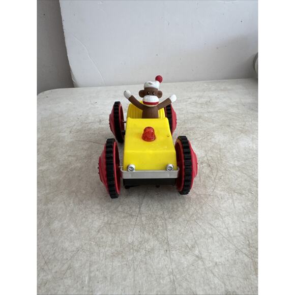 Sock Monkey Yellow Tumbling Toy Battery Operated Car - Picture 2 of 7
